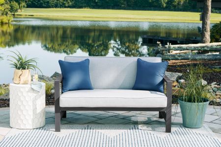 Ashley Fynnegan Outdoor Loveseat with Table