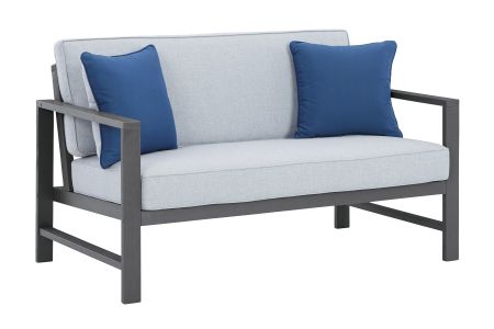 Ashley Fynnegan Outdoor Loveseat with Table