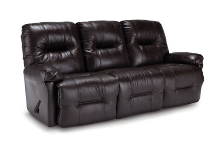 Best Zaynah Walnut Leather Sofa