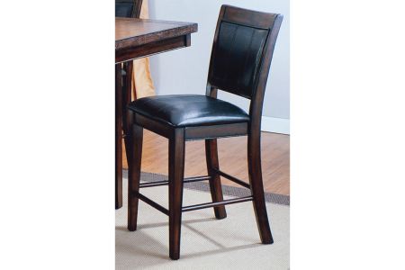 CrownMark Fulton Espresso Counter Height Pair of Chairs