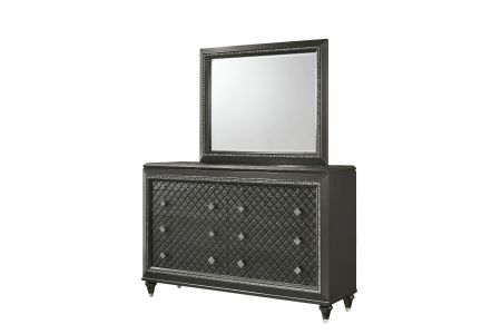 CrownMark Giovani Dresser and Mirror Set