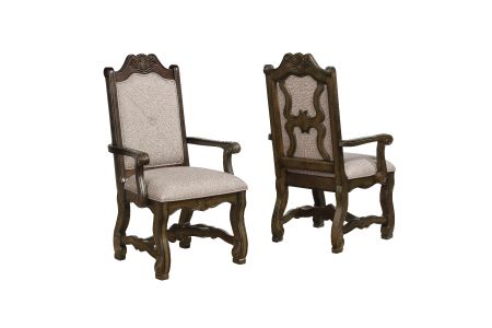 Crown Mark Neo Renaissance Grey Pair of Chairs
