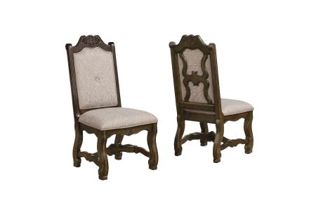 Crown Mark Neo Renaissance Grey Pair of Chairs