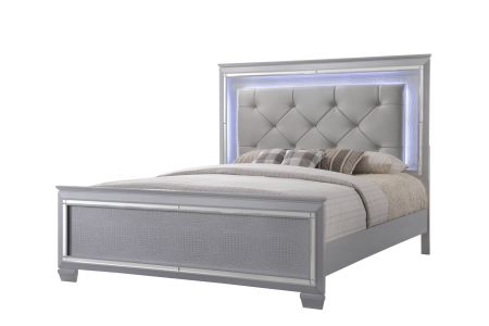 Crown Mark Lillian Bed with Headboard, Footboard and Rails