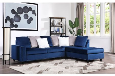 Happy Homes Cindy Blue Reversible Sectional