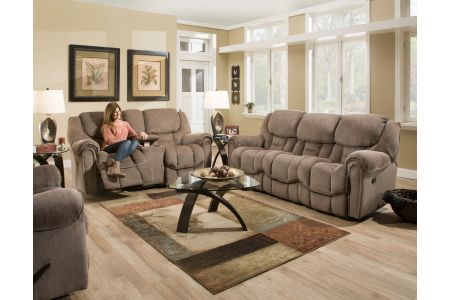 HomeStretch Del Mar Taupe Loveseat