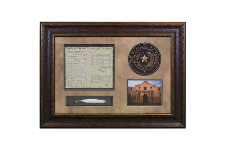 LMT Shadowbox W/Seal, Letter & Feather