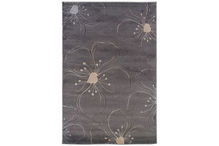 Powell Linon Milan Collection Grey and Ivory 8' x 10' Area Rug