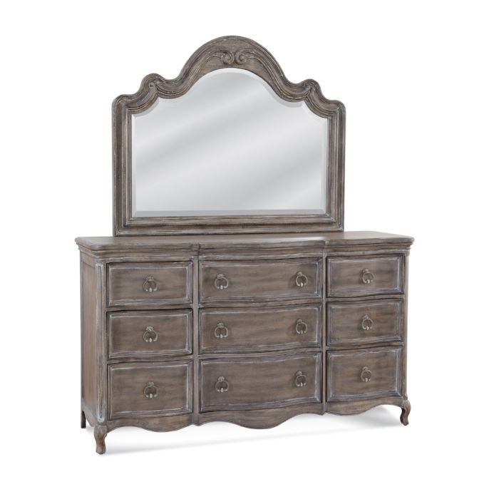 American Woodcrafters Genoa Dresser Mirror Set