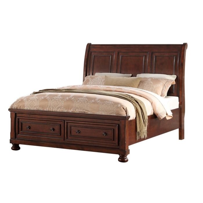 Avalon Sophia Bed with Headboard, Footboard, and Rails