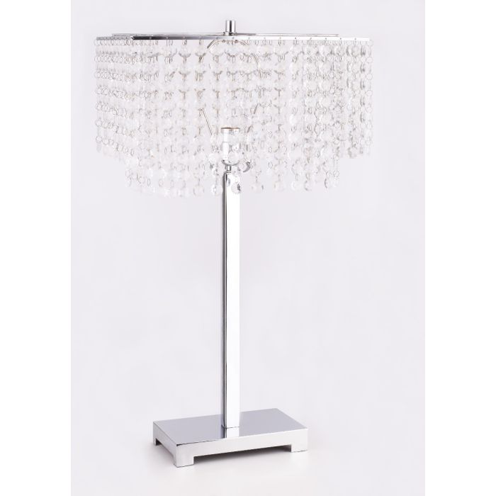 Crown Mark Glam Jewel Silver Table Lamp