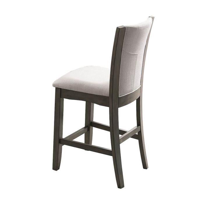 CrownMark Camelia Counter Height Grey Pair of Chairs