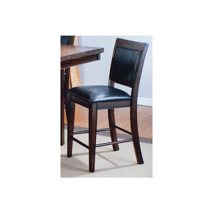 CrownMark Fulton Espresso Counter Height Pair of Chairs
