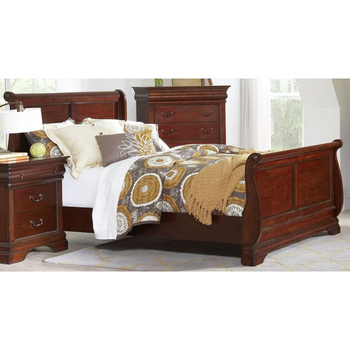 Elements Chateau Low Profile Bed with Headboard, Footboard and Rails