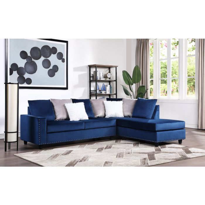 Happy Homes Cindy Blue Reversible Sectional