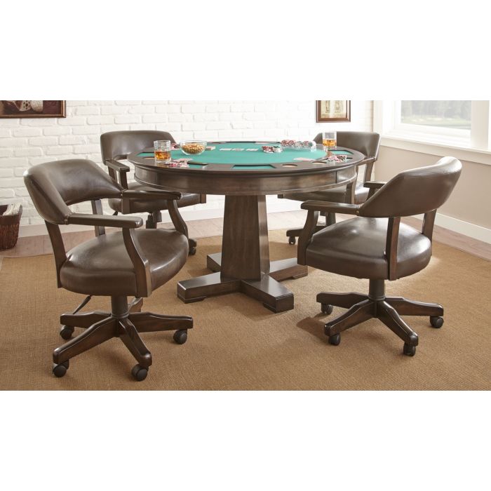 Steve Silver Ruby Game Table with 4 Chairs