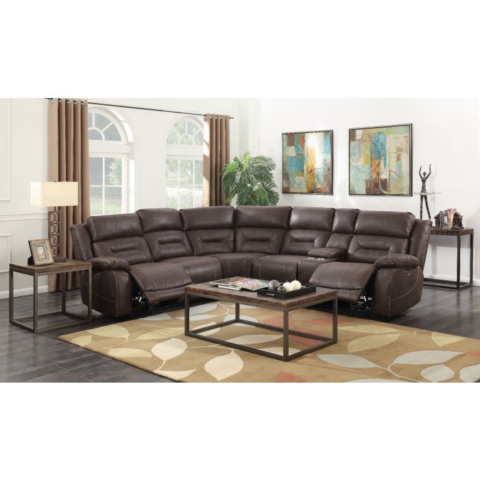 Steve Silver Aria Saddle Brown Power Sectional