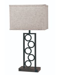Crown Mark Stack Circle Black Table Lamp