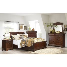 Elements Chateau Low Profile 6 Piece Set (Headboard, Footboard, Rails ...