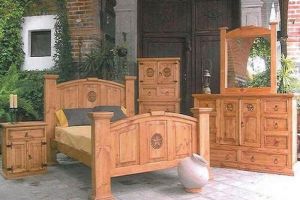 Horizon Homes Lone Star Rustic 6 Piece Set (Headboard, Footboard, Rails, Dresser, Mirror, and Nightstand)
